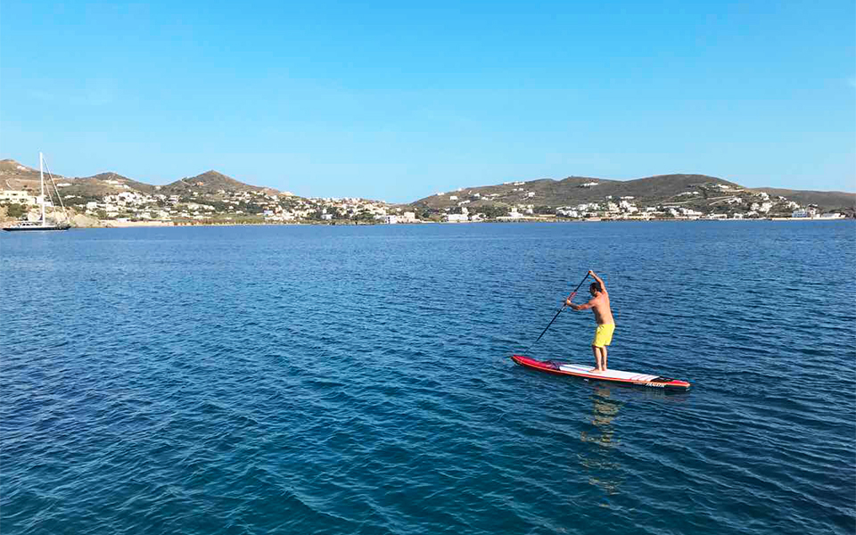 Stand-up paddleboarding off Syros / Credit: Personality Journeys