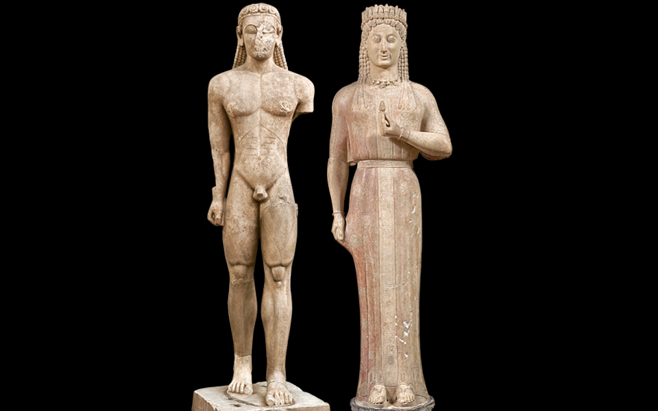 <h5>THE SOUNION KOUROS (CA. 600 BC) & PHRASIKLEIA KORE (550-540 BC)</h5>