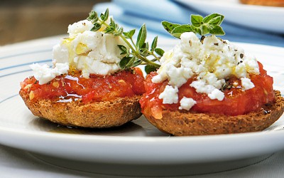 Barley Rusk With Cherry Tomatoes