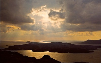 The Fiery and Volcanic Birth of Santorini