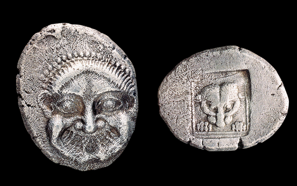 <h5>Silver Athenian tetradrachm, ca. 530-520 BC</h5>
