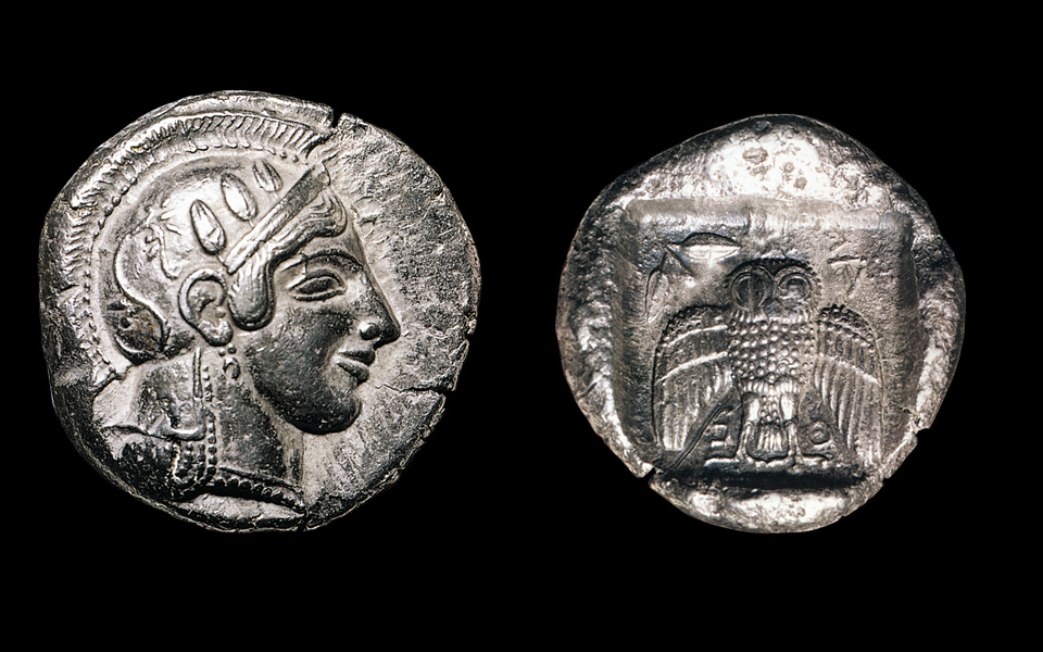 <h5>Silver Athenian decadrachm</h5>