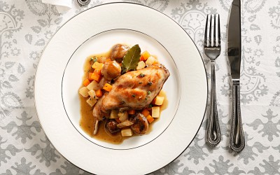 Rabbit with Chestnuts & Carob Honey from Crete