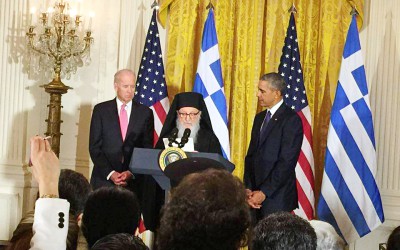 Obama Speaks & Eats Greek at White House