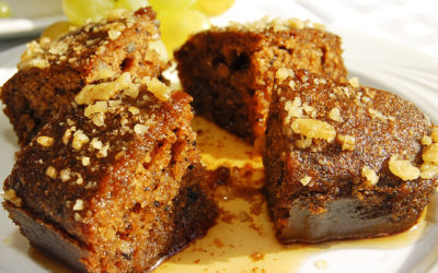 Walnut Cake in Syrup
