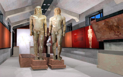 Twin Kouroi Finally at Ancient Corinth Museum