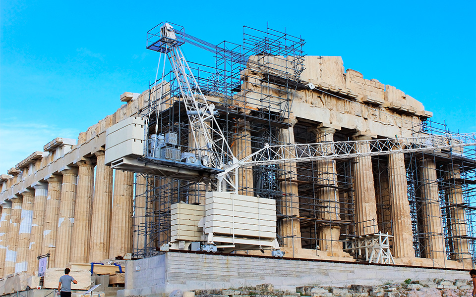 parthenon reconstruction before and after