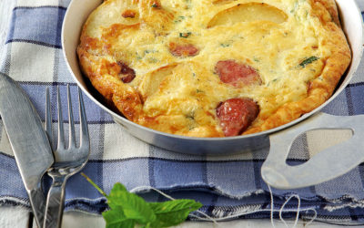 DIY Greek Food: Andros-Style Potato & Sausage Omelet Recipe