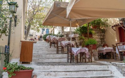 More Sidewalk Space for Greek Bars and Restaurants