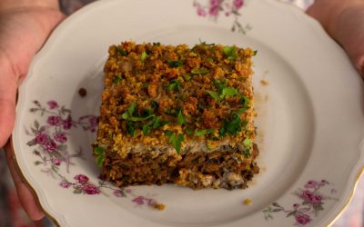 Vegan Moussaka with Eggplant and Lentils