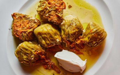 Stuffed Slow-Roasted Squash Blossoms