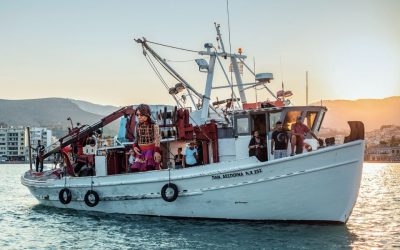 Amal the Puppet Child Refugee Arrives in Greece