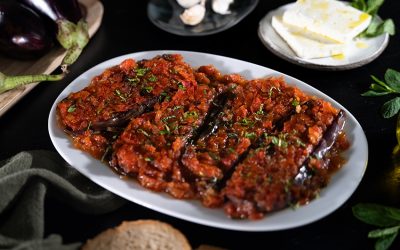 Recipe: Imam Bayildi (Baked Eggplants with Tomato and Olive Oil)