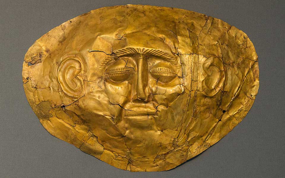 Greek Archaeological Treasures The Mask Of Agamemnon Greece Is