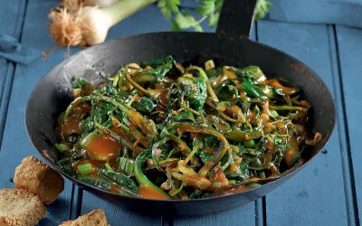 Recipe: Wild Greens “Yachni” with Fennel and Mint