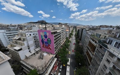 Giant Mural of Goddess Athena a Tribute to Diversity