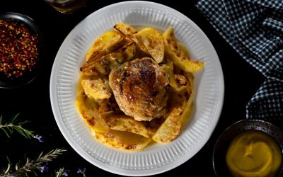 Lemony Greek Roasted Chicken and Potatoes