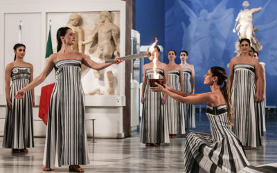 Torch for the Milano Winter Games Lit in Low-Key Indoor Ceremony